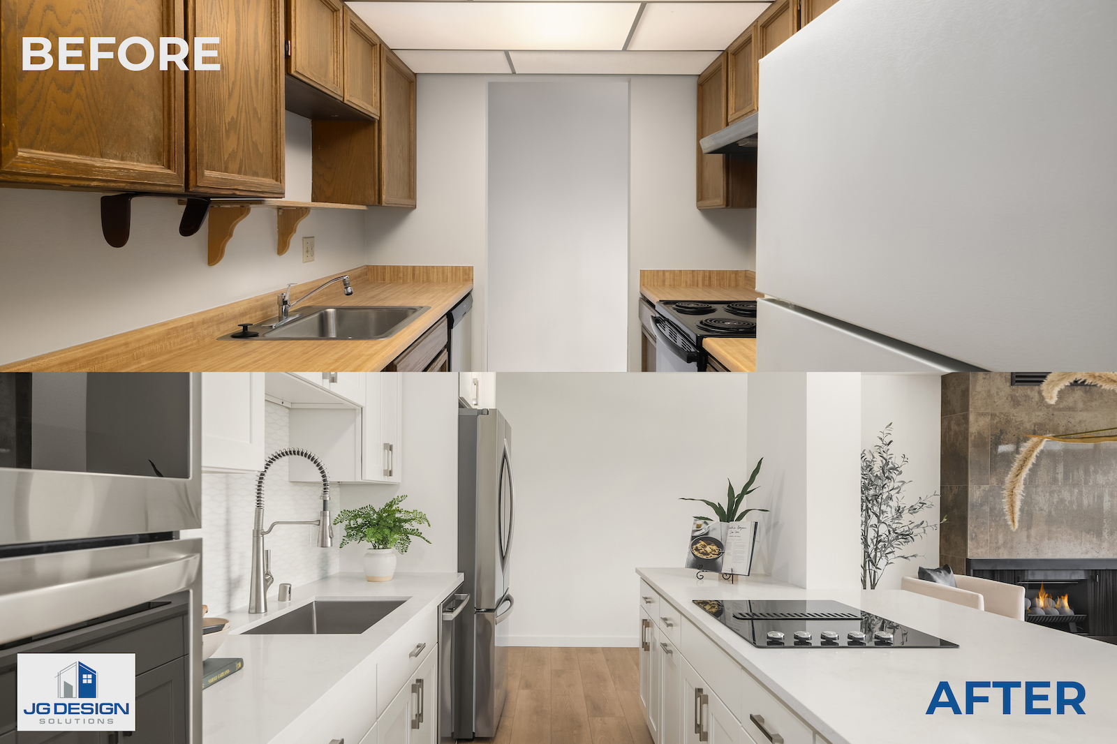 Seattle Remodeled Kitchen Project Before And After by JG Design Solutions